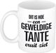 Bellatio Decorations Shoppartners Bv Geweldige tante - cadeau koffiemok - theebeker - wit - 300 ml - verjaardag / bedankje
