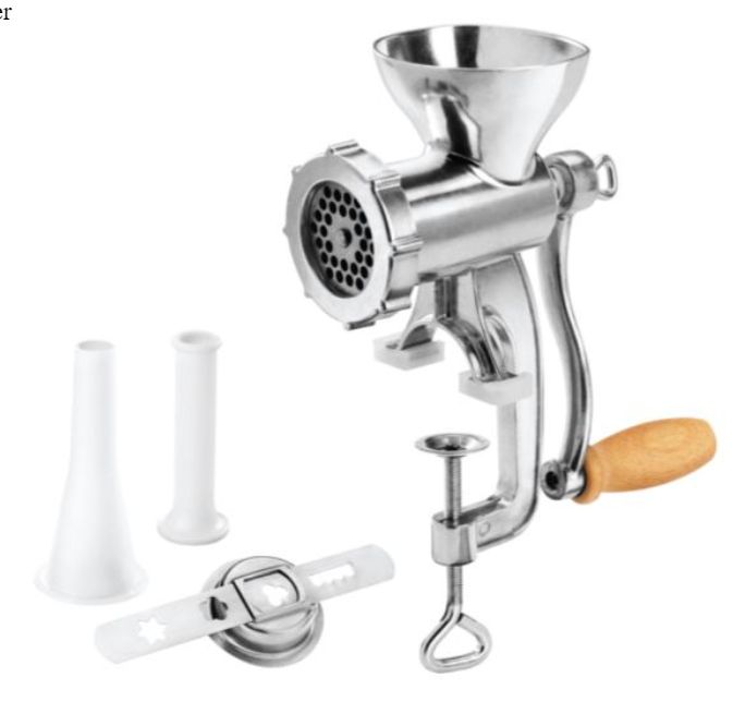 Metaltex Jack 3 in 1 Vleesmolen - Aluminium - Deegvorm & Worstenvuller