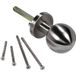Lienbacher Poignée de porte en acier inoxydable sur rosace ronde droite Ø 52 mm