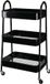 Storage solutions Koopman International Storage Solutions Keukentrolley/plateau kast - zwart - metaal - 79 x 44 x 32 cm - 3 niveaus - draadmanden - opslag