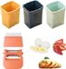 Coupe-fruits Cup Inox Jaune/Noir/Vert 4 Pièces