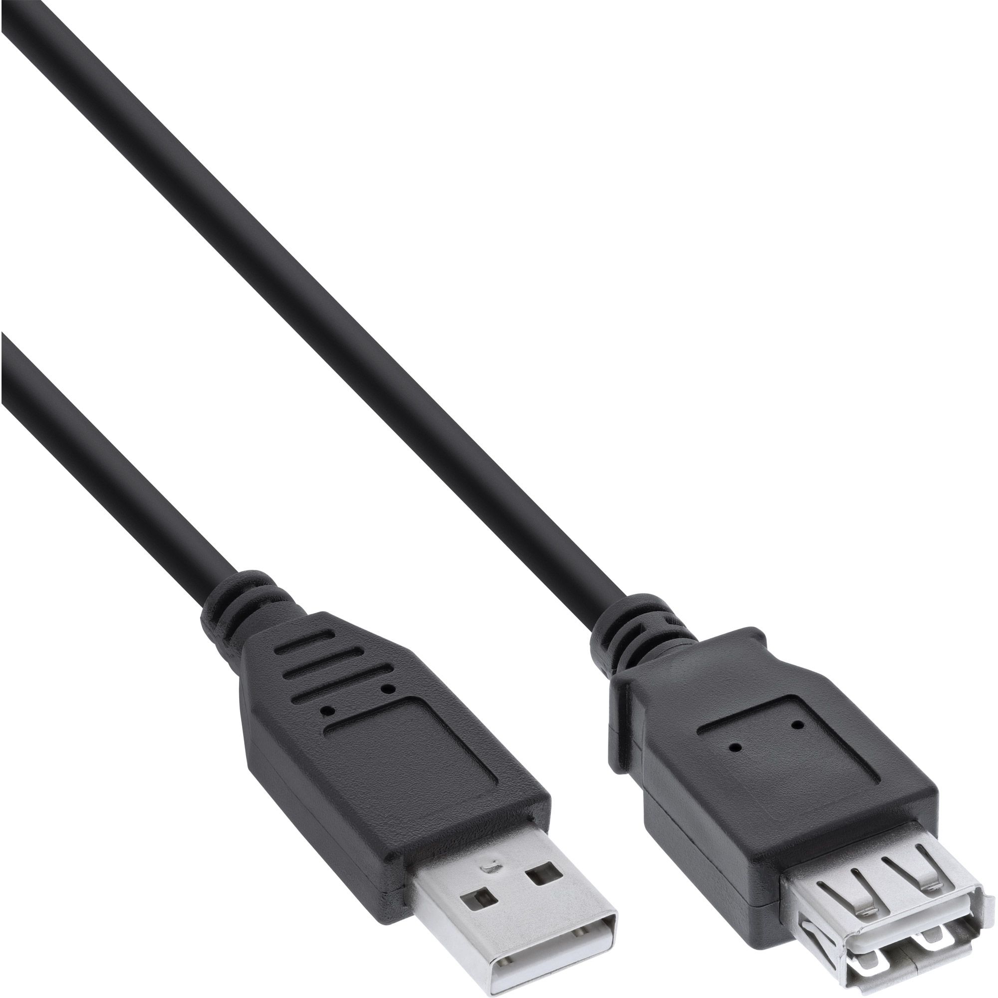 Inline USB 2.0 Kabel - 1m - Zwart