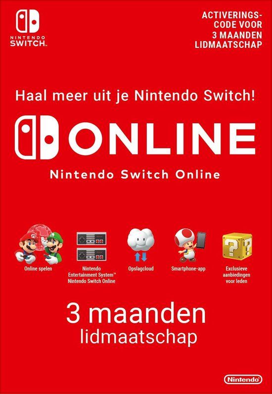 Nintendo Switch Online - 3 maanden Lidmaatschap - Download - Nintendo
