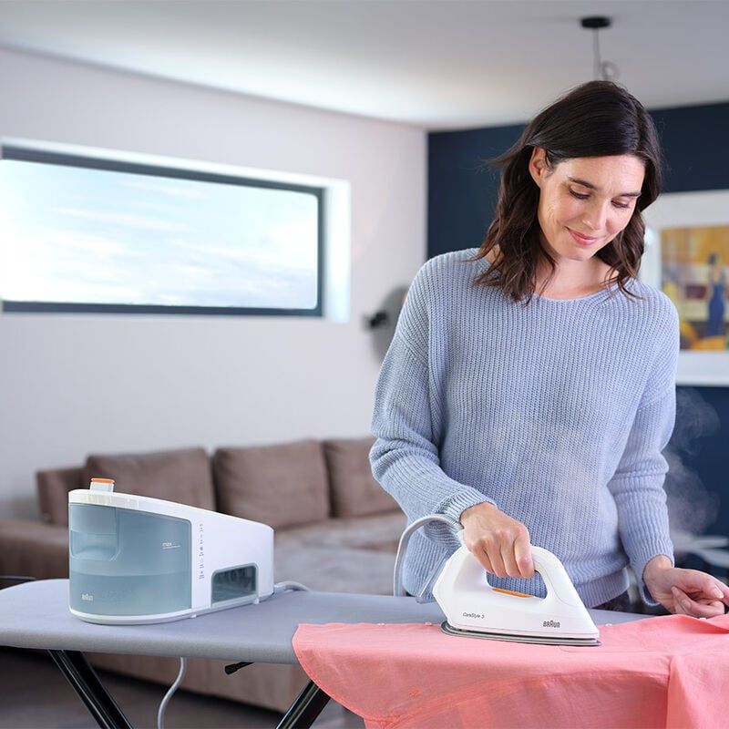 Braun CareStyle 3 IS3132WH - Stoomgenerator - 2400W - EloxalPlus zoolplaat - Oranje/Wit