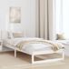 Maison Exclusive - Cadre de lit avec tête de lit Blanc 90 x 190 cm Bois de pin massif