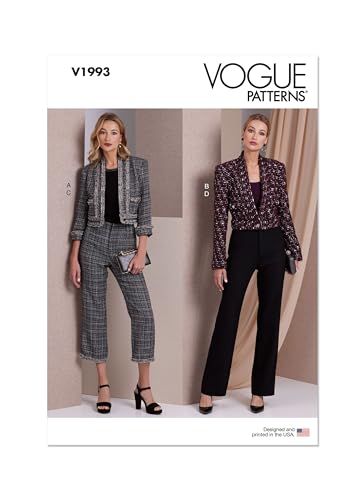 VOGUE PATTERNS V1993H5 Misses' Jacket and Pants - Sizes: 6-8-10-12-14