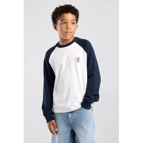 America Today longsleeve met print en tekst - wit