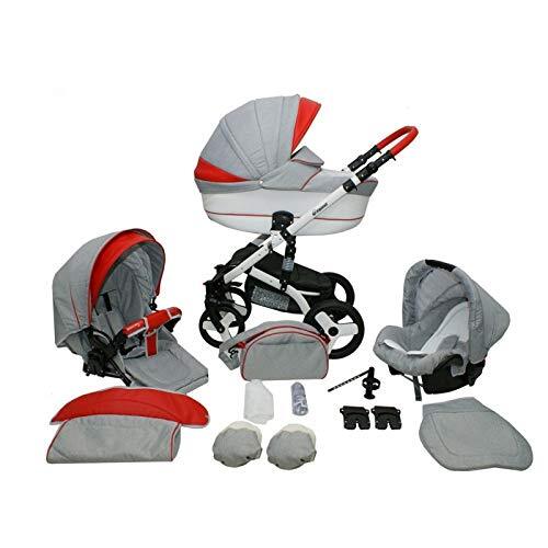 Lux4Kids Grey Fire 2-in-1 Isofix Buggy Autostoel Premium Cruiser S van Grey Fire 13 3-in-1 met babyzitje