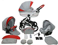 Lux4Kids Grey Fire 2-in-1 Isofix Buggy Autostoel Premium Cruiser S van Grey Fire 13 3-in-1 met babyzitje