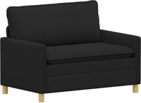 vidaXL Bank Zwart Stof 126 x 81 x 87,5 cm