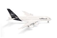 Herpa modelvliegtuig Lufthansa Airbus A380 – DAIMK met voet, miniatuur op schaal 1:200, verzamelobject, model met voet, kunststof
