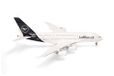 Herpa modelvliegtuig Lufthansa Airbus A380 – DAIMK met voet, miniatuur op schaal 1:200, verzamelobject, model met voet, kunststof