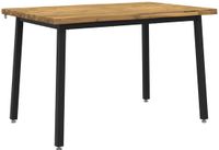 vidaXL Eettafel Massief Acacia Hout Wit en Zwart 90 x 55 x 75 cm
