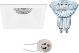 Osram - LED Spot Set - Parathom PAR16 940 36D - Proma Pollon Pro - GU10 Fitting - Dimbaar - Inbouw Vierkant - Mat Wit - 5.5W - Natuurlijk Wit 4000K - Verdiept - 82mm