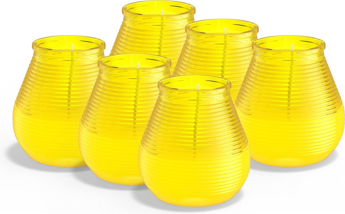 Bolsius Geurkaars Citronella - Geel (Set van 6)