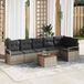 Maison Exclusive - Set van 7 kussens voor tuinbank, grijs, van polyrotan