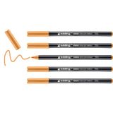 edding 1300 viltstift medium - lichtoranje - 5 stiften - ronde punt 2 mm