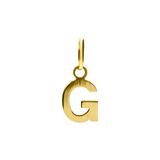 Lucardi Dames 14 karaat gouden letter hanger alfabet - Hanger - Goud