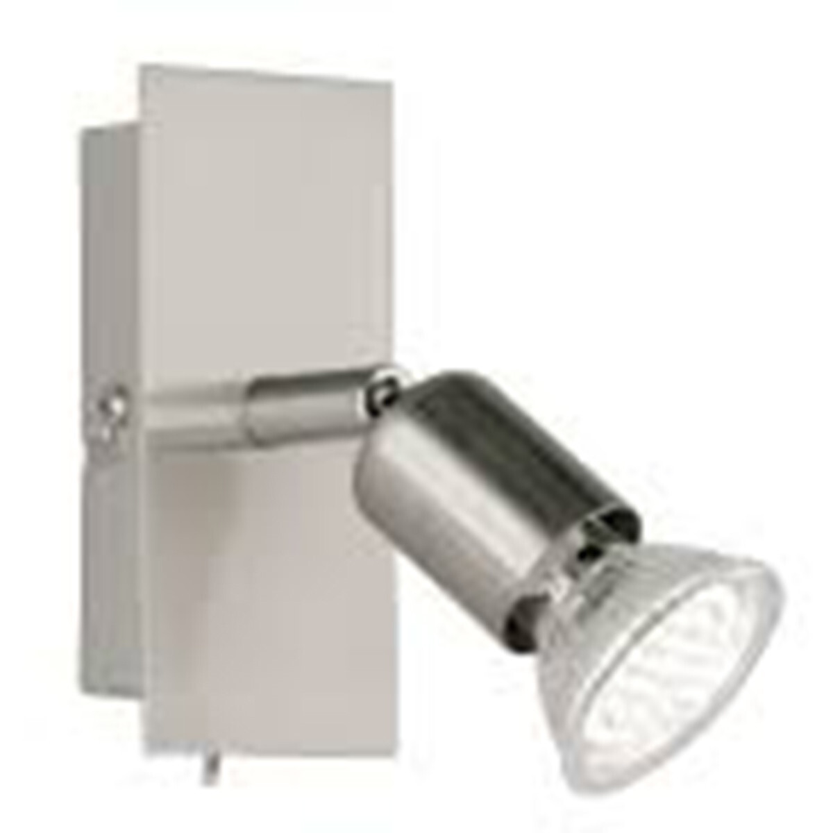 BES LED LED Wandspot - Trion Nimo - GU10 Fitting - 3W - Warm Wit 3000K - 1-lichts - Rechthoek - Mat Nikkel - Aluminium