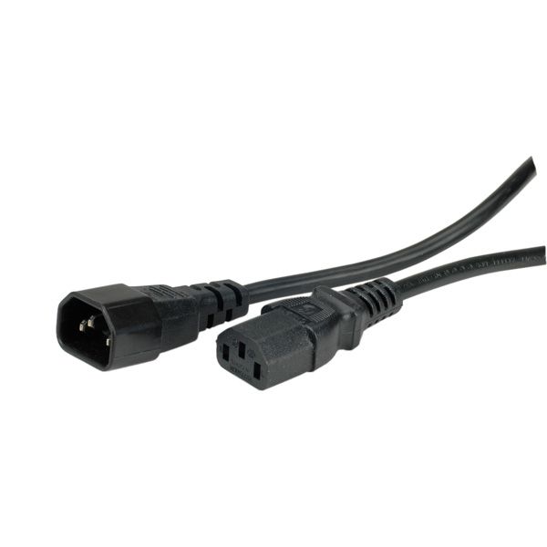 Value stroomverlengkabel, zwart 0,5m