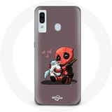 Maniacase Etui voor Samsung Galaxy A30 DeadPool Unicorn