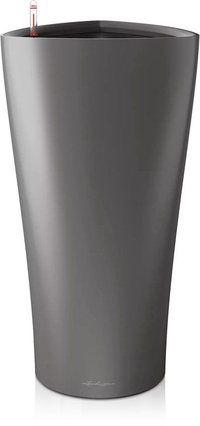 LECHUZA DELTA PREMIUM 30 - Plantenbak - antraciet metallic - 29x29x56.5cm