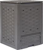 vidaXL Compostbak 300 L 60x60x83 cm kunststof rattan bruin