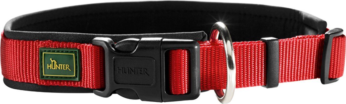 Hunter Vario Plus Klikhalsband Rood&Zwart 50-55x2.5 cm