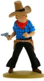 Moulinsart Kuifje als Cowboy kunsthars beeldje +-12 cm