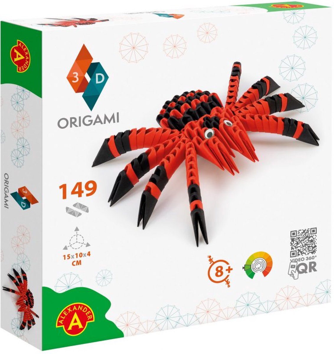 Alexander Toys Alexander - ORIGAMI 3D - Spider - 149pcs