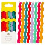 Talking Tables 12 x golvende verjaardagskaarsen voor taarten, taarttopper, decoratie, premium kwaliteit, kleurrijke regenboogkaars, 12,5 cm hoogte, gerecyclede verpakking
