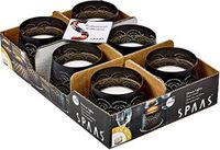 Spaas 6 Kandelaars Met Transparante Verlichting In Paraffine Glas 92 X 48 Mm
