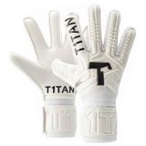 T1TAN Classic 1.0 White-Out Junior (FP) keepershandschoenen voor kinderen, met vingerbescherming, voetbalhandschoenen, maat 4