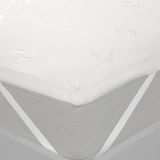 Surmatelas 80x190 cm viscoélastique hauteur 4 cm avec sangles élastiques