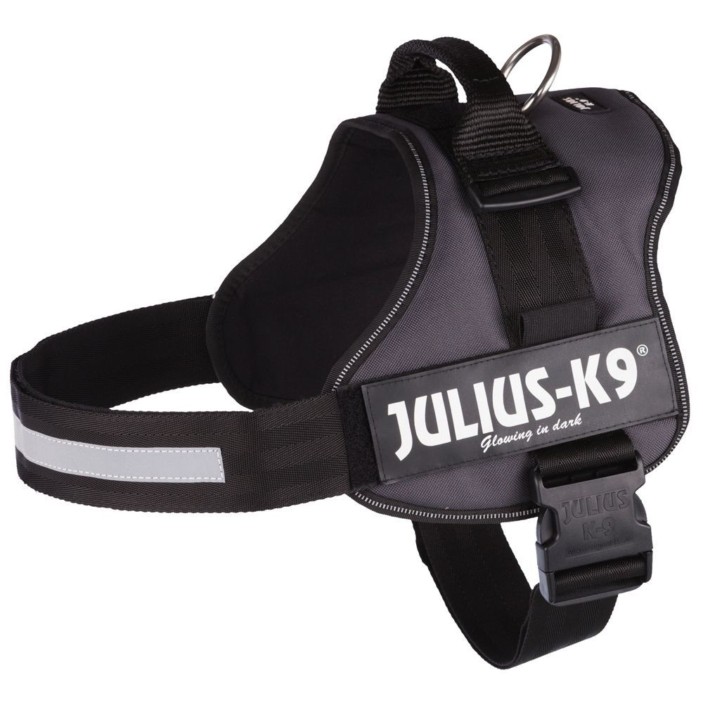 JULIUS K9 Classic Hondentuig - Antraciet - Maat mini-mini: 40–53 cm borstomvang
