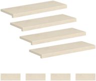vidaXL - Trap - Tread - 8 - st - 80 - x - 30 - x - 2 - cm - Wit - Massief - Eikenhout