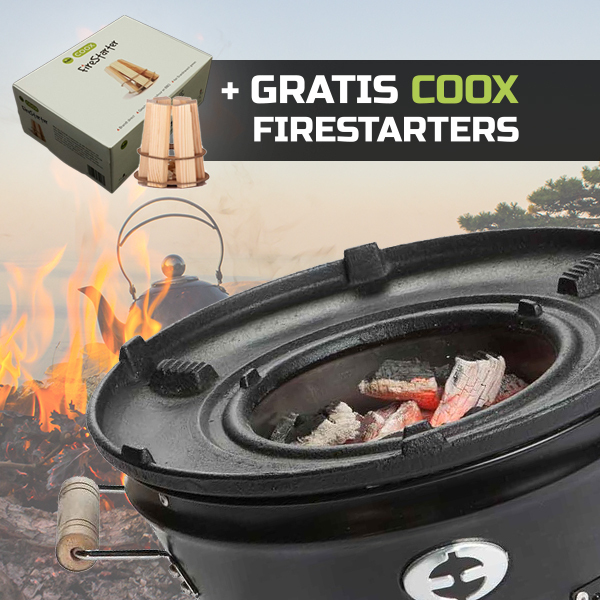 Envirofit Houtskool Stove CH5200 Zwart + Gratis Coox Firestarter