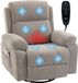 Homcom Beige Chenille Massage Recliner Sofa