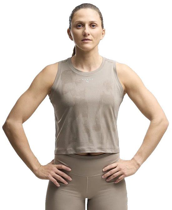 Puma X Hyrox Cloudspun Thermoadapt Cropped Mouwloos T-shirt Grijs M Vrouw