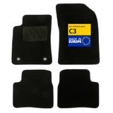 DBS - Automatten - op maat gemaakt voor C3 (2016-2020) - met bevestigingsclips - antislip vloermat voor auto - 4 stuks