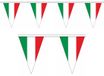 Merkloos / Sans marque Shoppartners Bv Italie vlaggetjes slinger - 20 meter - Landen thema feestartikelen/versieringen - puntvlaggen - polyester