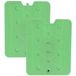 Excellent Houseware Koelelement Ice Pack - 2x - groen - plat - polyethyleen - 900 gram - 32 x 25 x 1 cm - schijf