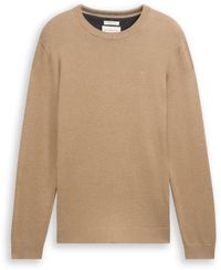 TOM TAILOR 1038426 pull homme, 31089 - mélange noisette