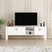 Asir TV-kast - televisiemeubel - wit - 140 x 44,8 x 35 cm
