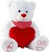 Iko-Import Klaus Otte Gmbh Ours en peluche doux - Avec cœur d'amour - 64 cm assis/100 cm debout