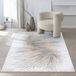 le tapis Mila – Tapis moderne avec motif en spirale, pour salon ou chambre, gris avec motif en spirale, 80 x 300 cm