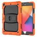 iPad Air4 10.9 2020 met ondersteuning, duurzaam, hybride, schokken, resistent, siliconen beschermhoes voor drie lagen tafels voor kinderen (zwart)