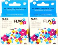 FLWR - Canon PG-512 / CL-513 Multipack Cartouches Noir et Couleur