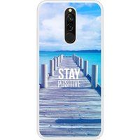 Redmi Bedrukt siliconen hoesje compatibel met Redmi Note 8 Stay positive