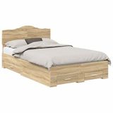 vidaXL Cadre de lit chêne Sonoma 135 x 190 cm